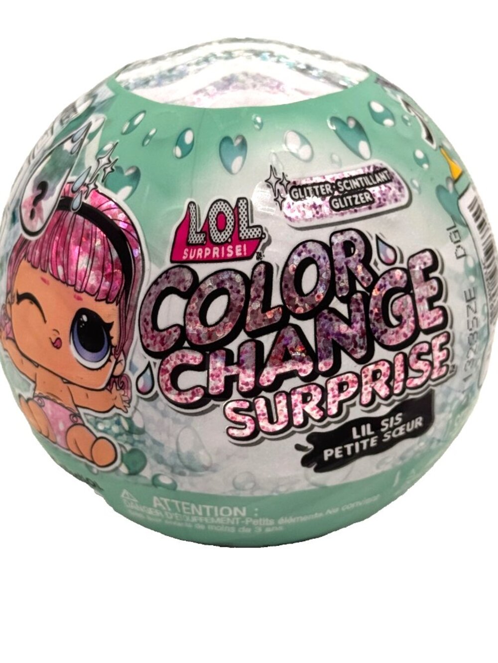 LOL Surprise Color Change Surprise Lil Sis Doll - Blind Ball Glitter 5 Surprises